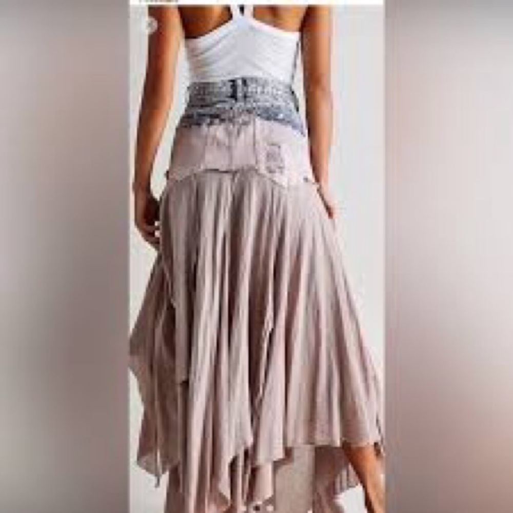 RARE FREE PEOPLE UNDER YOUR SPELL MAXI SKIRT | SIZE 8 (Medium ) - Picture 6 of 14